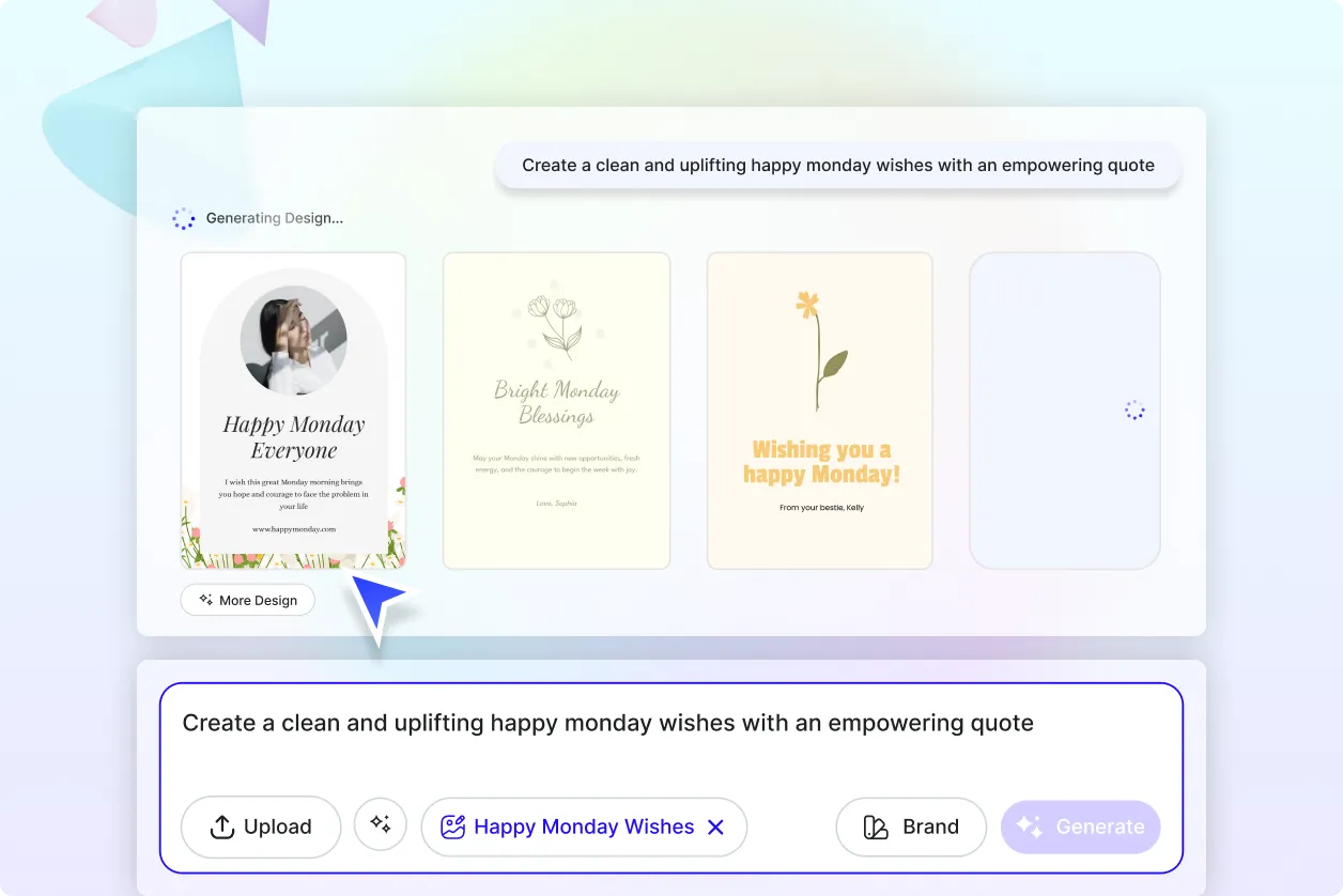 Free AI Happy Monday Wishes Generator, Free Online Monday Greeting Maker